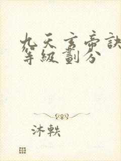 九天玄帝诀修为等级划分