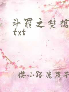 斗罗之双枪绝世 txt