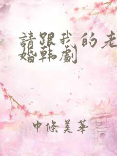 请跟我的老公结婚韩剧
