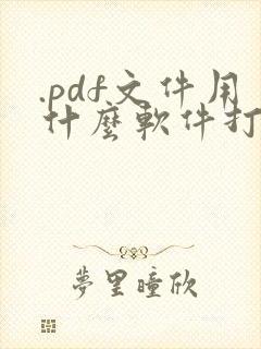 .pdf文件用什么软件打开