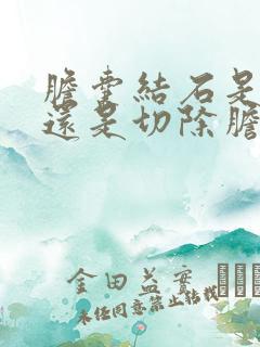 胆囊结石是取石还是切除胆囊