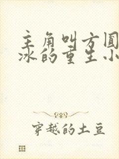 主角叫方圆白凝冰的重生小说名字