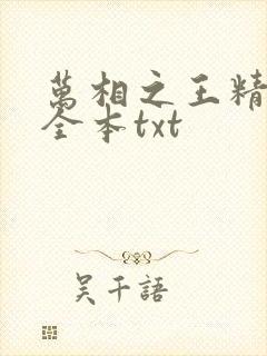 万相之王精校版全本txt