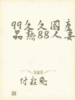 99久久国产精品热88人妻