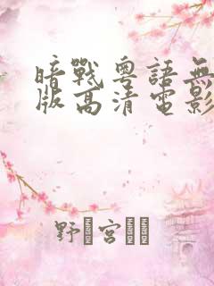 暗战粤语无删减版高清电影