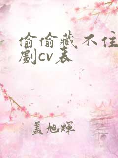 偷偷藏不住广播剧cv表