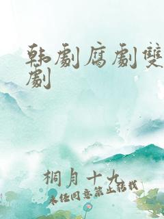 韩剧腐剧双男主剧