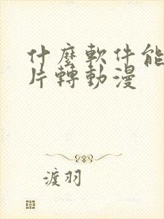 什么软件能把照片转动漫