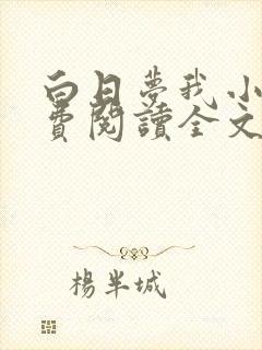 白日梦我小说免费阅读全文无删减