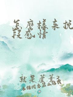 怎么样来挽回一段感情