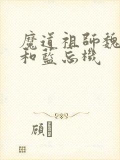 魔道祖师魏无羡和蓝忘机