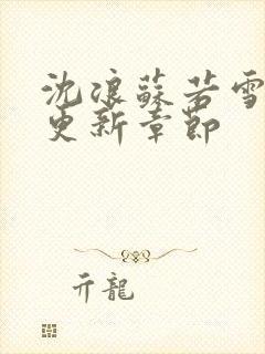 沈浪苏若雪最新更新章节