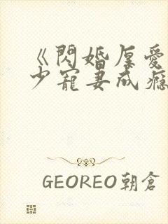 《闪婚厚爱:墨少宠妻成瘾》