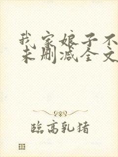 我家娘子不对劲未删减全文