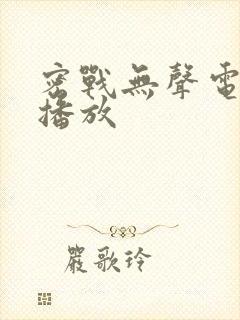 密战无声电视剧播放