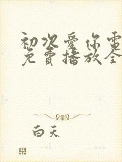 初次爱你电视剧免费播放全集观看