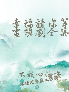 幸福请你等等我电视剧全集免费观看