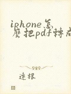 iphone怎么把pdf转成word