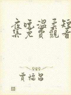 夜晚温柔短剧全集免费观看