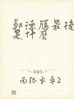 郑德雁最后结局是什么