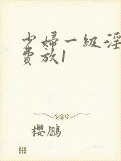 少妇一级淫片免费放1