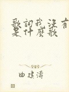歌词我没有所谓是什么歌