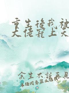 重生后我被病娇大佬宠上天一