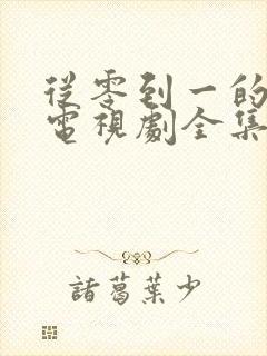 从零到一的爱情电视剧全集免费