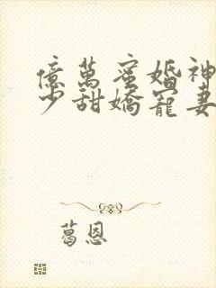 亿万蜜婚神秘墨少甜娇宠妻
