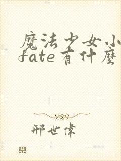 魔法少女小圆和fate有什么关系