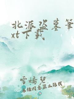 北派盗墓笔记txt下载