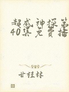 超感神探第6季40集免费播放