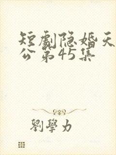 短剧隐婚天价老公第45集