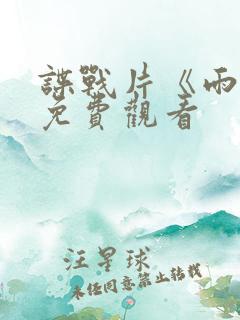 谍战片《雨天》免费观看