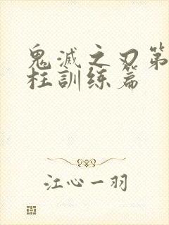 鬼灭之刃第三季柱训练篇