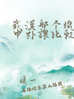 武汉哪个机构初中补课比较好