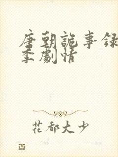 唐朝诡事录第一季剧情