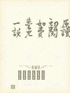 一梦如初原著小说免费阅读