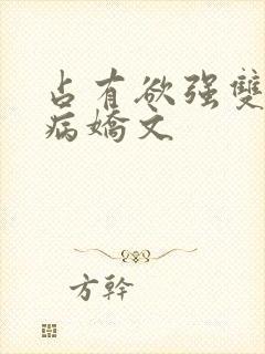 占有欲强双男主病娇文