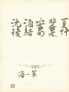 沈泊安裴夏沫最后结局是什么