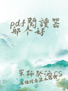 pdf阅读器 哪个好