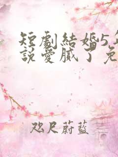 短剧结婚5年你说爱腻了免费观看