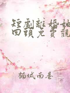 短剧离婚她绝不回头免费观看