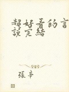 超好看的言情小说完结