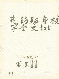 我的贴身校花唐宇全文txt