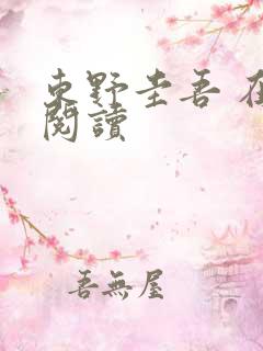 东野圭吾 在线阅读