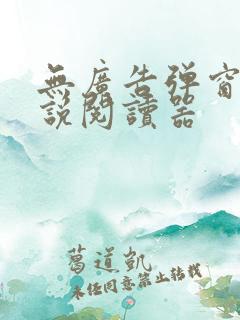 无广告弹窗的小说阅读器