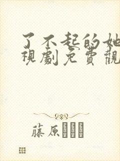 了不起的她们电视剧免费观看全集