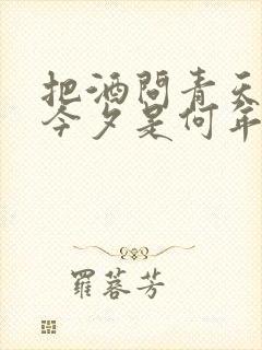 把酒问青天不知今夕是何年