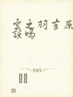 云之羽有原著小说吗